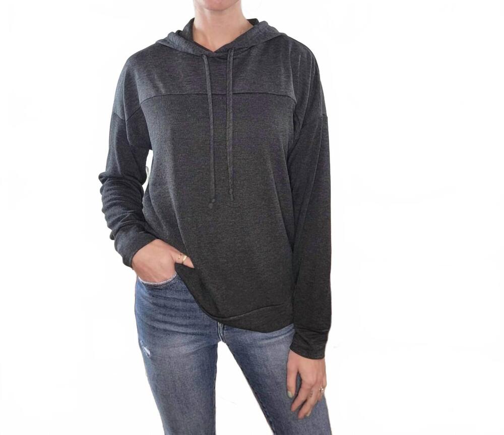 NEW STACCATO aviana light weight hoodie sweatshirt in charcoal